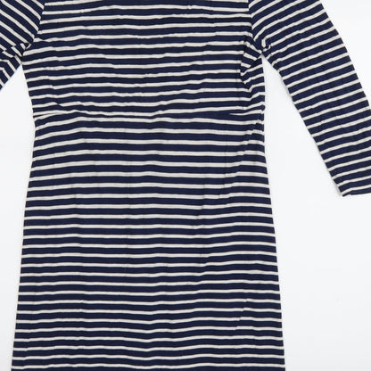 TU Womens Blue Striped  A-Line  Size 12