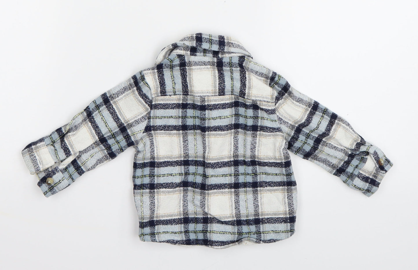Primark Baby Blue Check  Basic Button-Up Size 6-9 Months