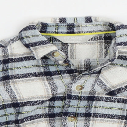 Primark Baby Blue Check  Basic Button-Up Size 6-9 Months