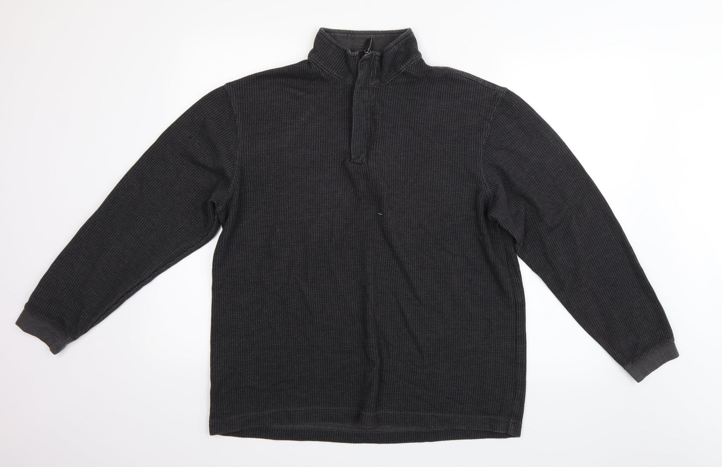 Haggar Mens Grey   Henley Jumper Size L