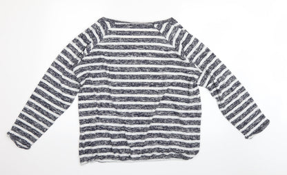 Dorothy Perkins Womens Blue Striped  Pullover Jumper Size 16