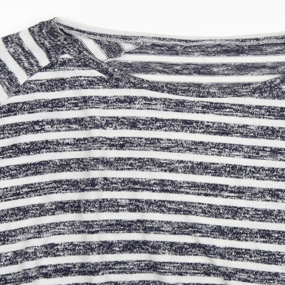 Dorothy Perkins Womens Blue Striped  Pullover Jumper Size 16