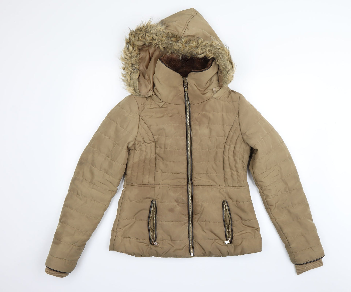 F&F Womens Beige   Parka Coat Size M