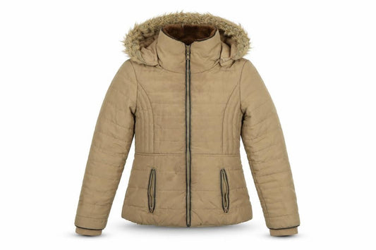 Womens UK Size M F&F Beige Parka Coat