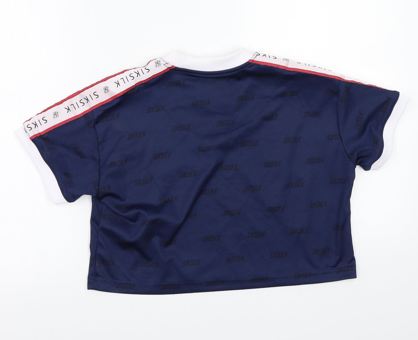 Womens UK Size 8 SikSilk Blue Basic T-Shirt
