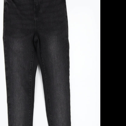 Denim & Co. Womens Black   Skinny Jeans Size 6 L28 in