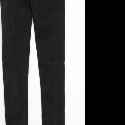 Denim & Co. Womens Black   Skinny Jeans Size 6 L28 in