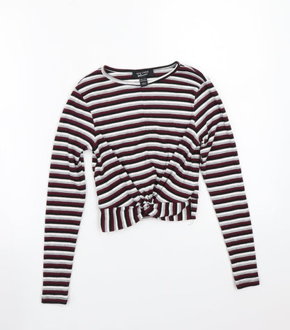 Newlook Girls Purple Striped  Basic T-Shirt Size 10-11 Years