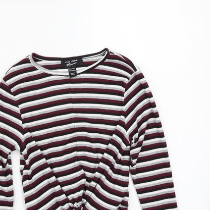 Newlook Girls Purple Striped  Basic T-Shirt Size 10-11 Years