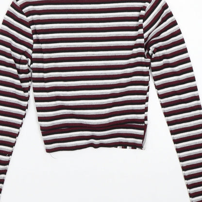 Newlook Girls Purple Striped  Basic T-Shirt Size 10-11 Years
