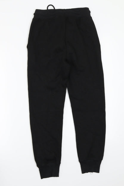 Womens UK Size 6 Boohoo Regular Fit Sweatpants Black Trousers