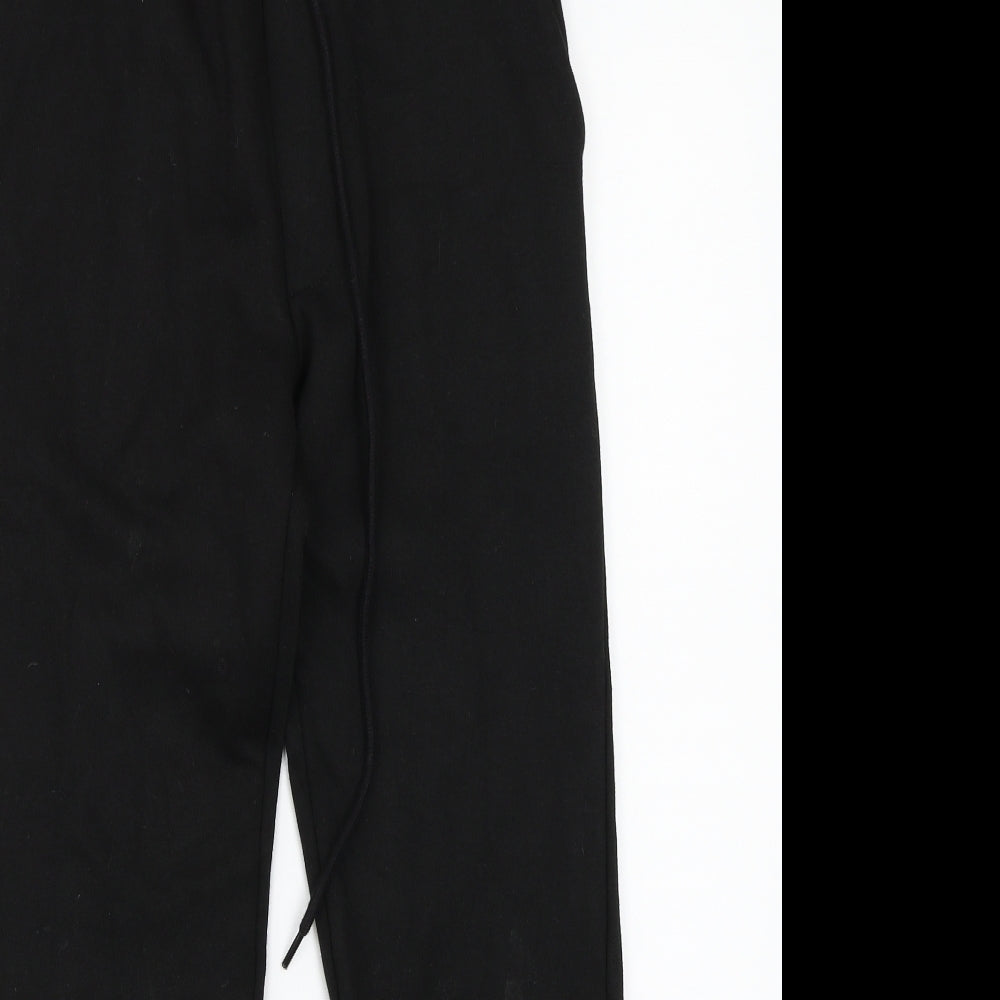 Womens UK Size 6 Boohoo Regular Fit Sweatpants Black Trousers