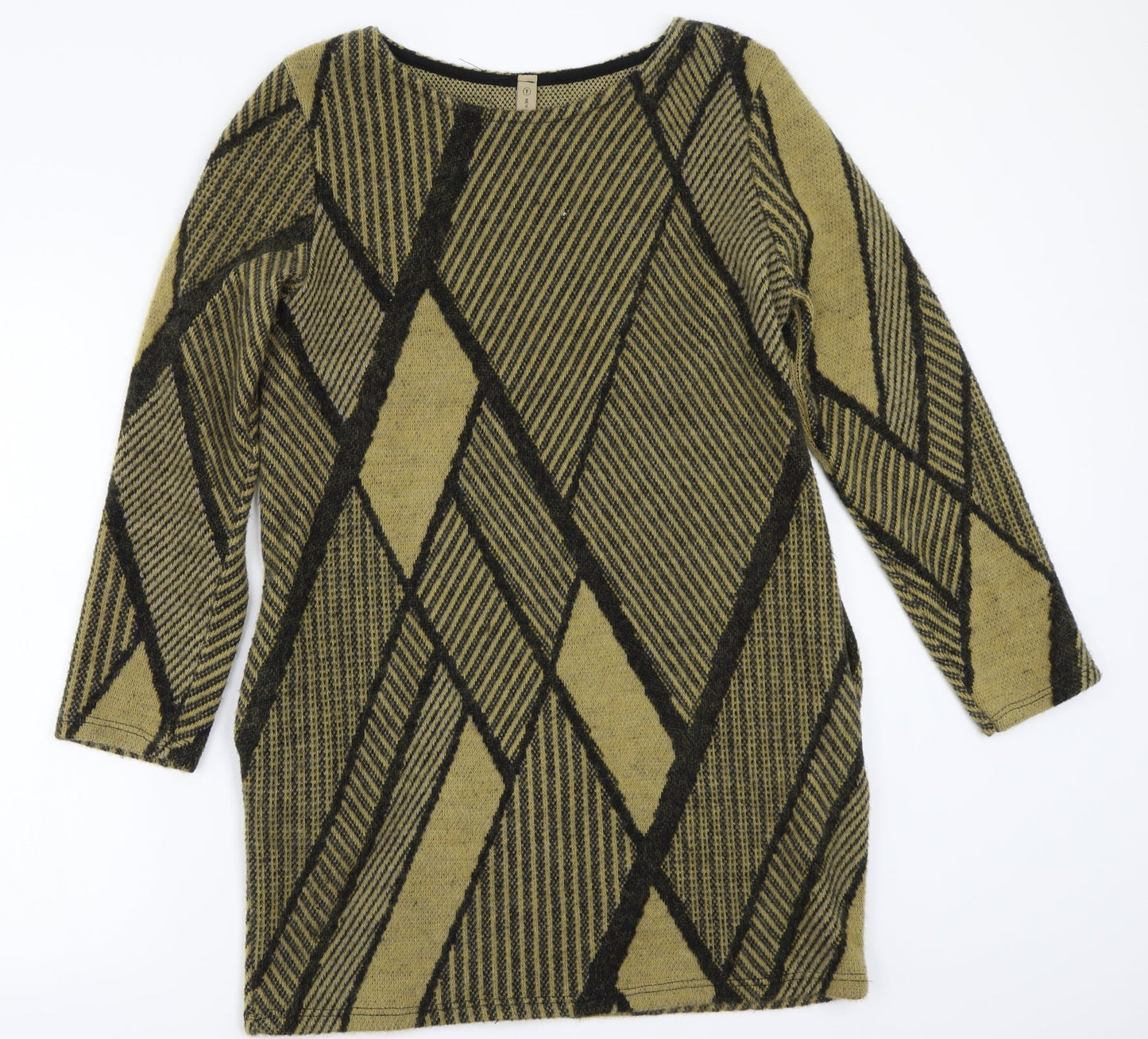 Preworn Womens Beige Geometric  A-Line  Size S