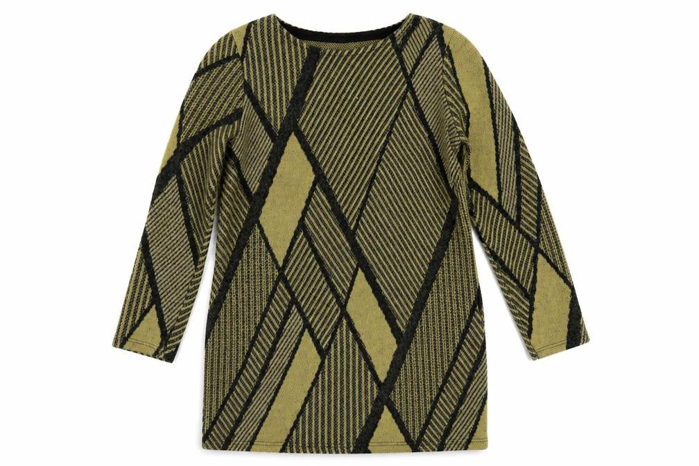 Womens Beige Geometric  A-Line  Size S