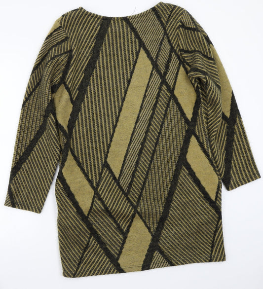 Preworn Womens Beige Geometric  A-Line  Size S