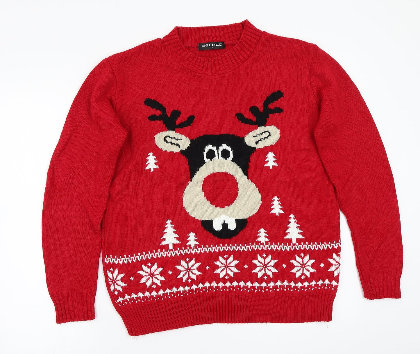 Select Womens Red   Pullover Jumper Size S  - christmas