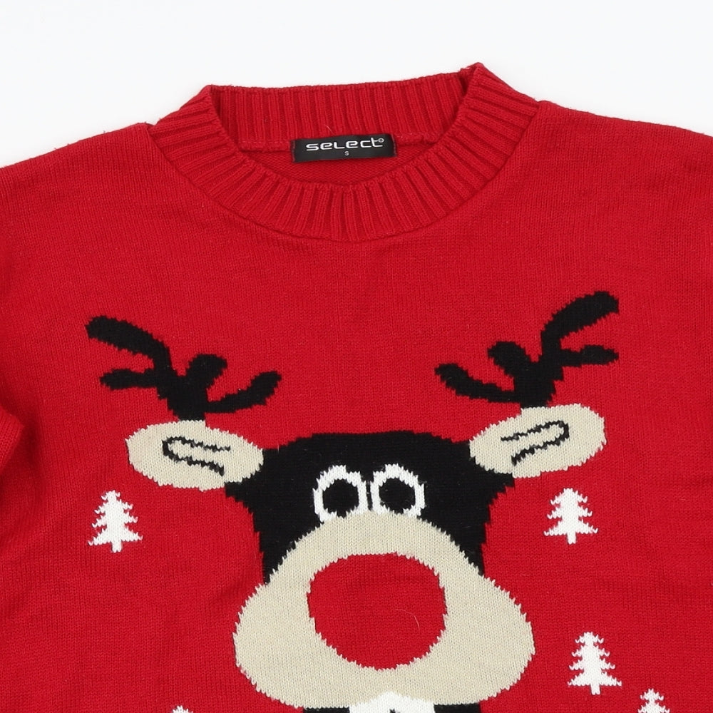 Select Womens Red   Pullover Jumper Size S  - christmas