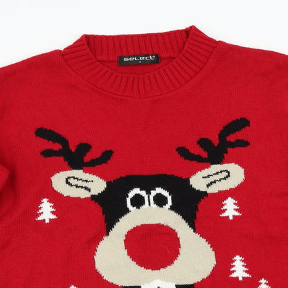 Select Womens Red   Pullover Jumper Size S  - christmas