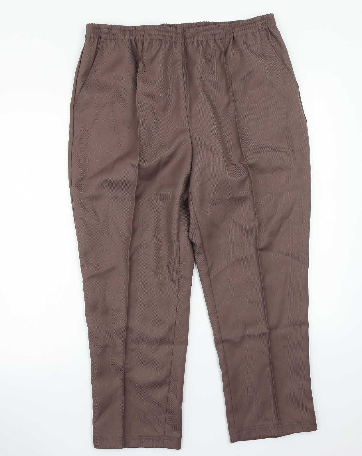 Womens UK Size 18 Damart Regular Fit  Brown Trousers
