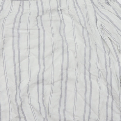 Papaya Womens White Striped  Basic Blouse Size S