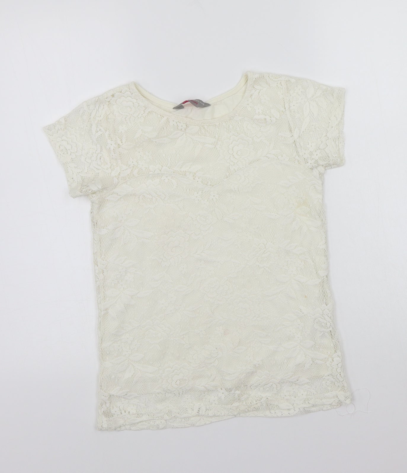 Womens UK Size 6 Dorothy Perkins White Basic T-Shirt