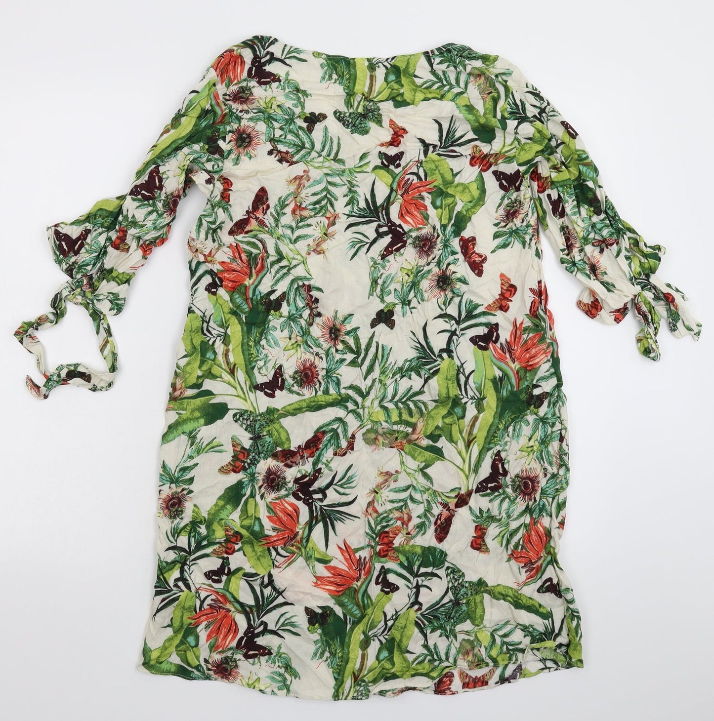 H&M Womens White Floral  Mini  Size 10