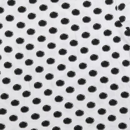 Primark Womens White Polka Dot  Basic T-Shirt Size 12