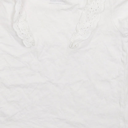 Primark Girls White   Basic T-Shirt Size 6-7 Years