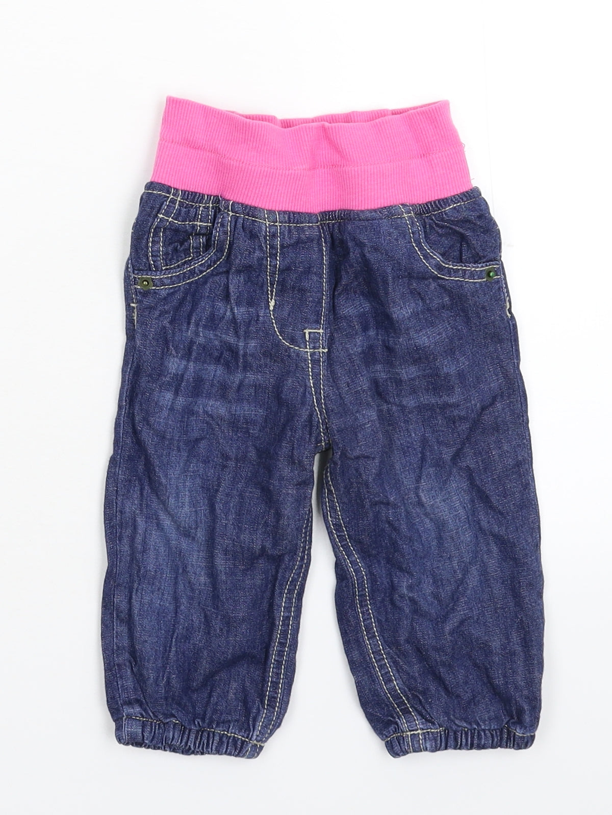 F&F Girls Blue   Jogger Jeans Size 6-9 Months