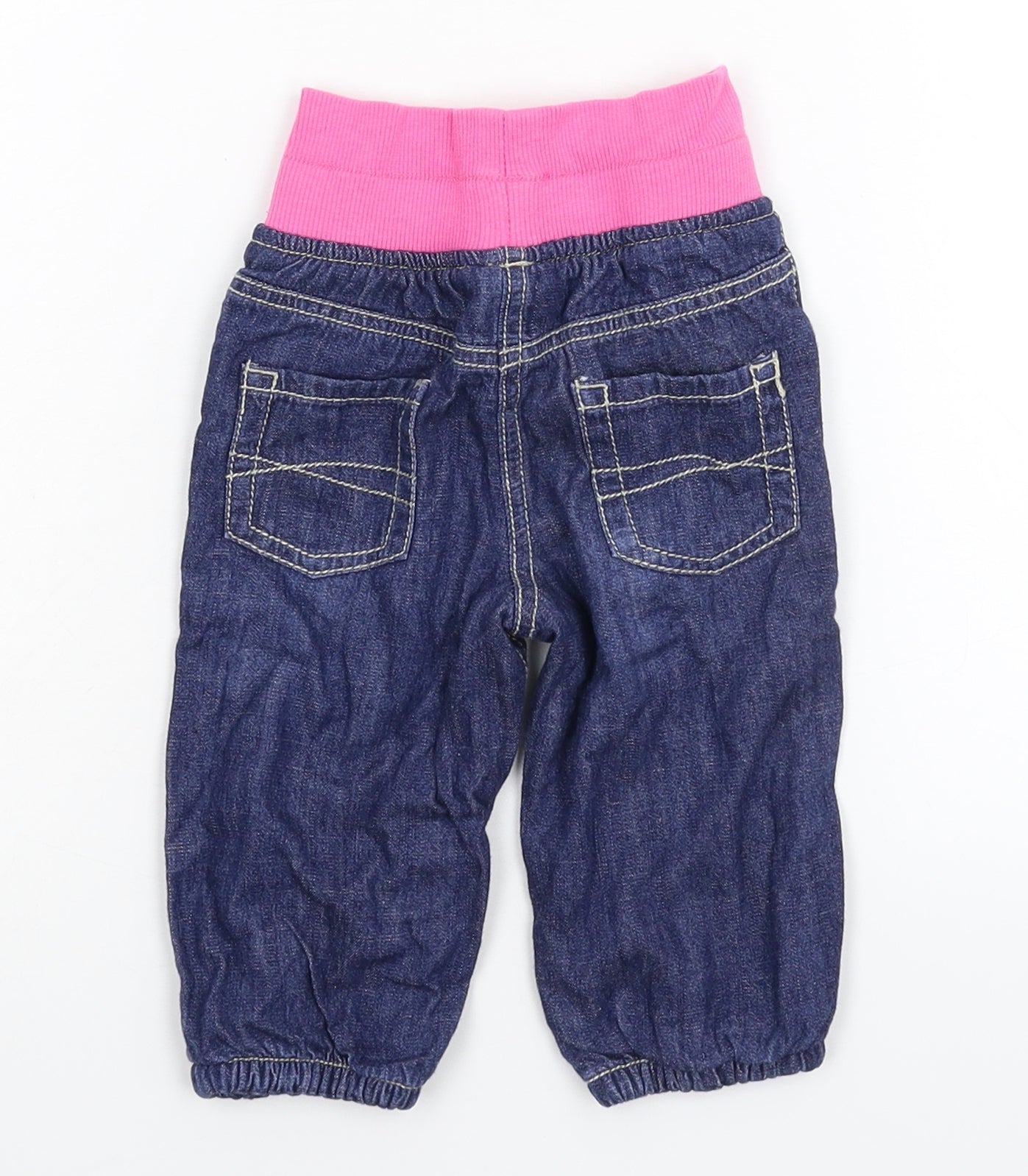 F&F Girls Blue   Jogger Jeans Size 6-9 Months