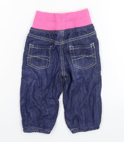 F&F Girls Blue   Jogger Jeans Size 6-9 Months