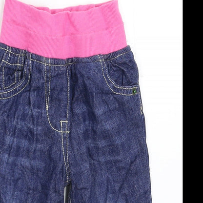 F&F Girls Blue   Jogger Jeans Size 6-9 Months