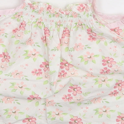 Mini Club Girls White Floral  Tank Dress  Size 3-6 Months