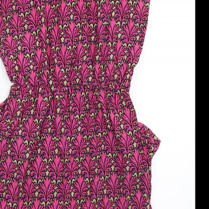 Pink Boutique Womens Pink Floral  Fit & Flare  Size 10