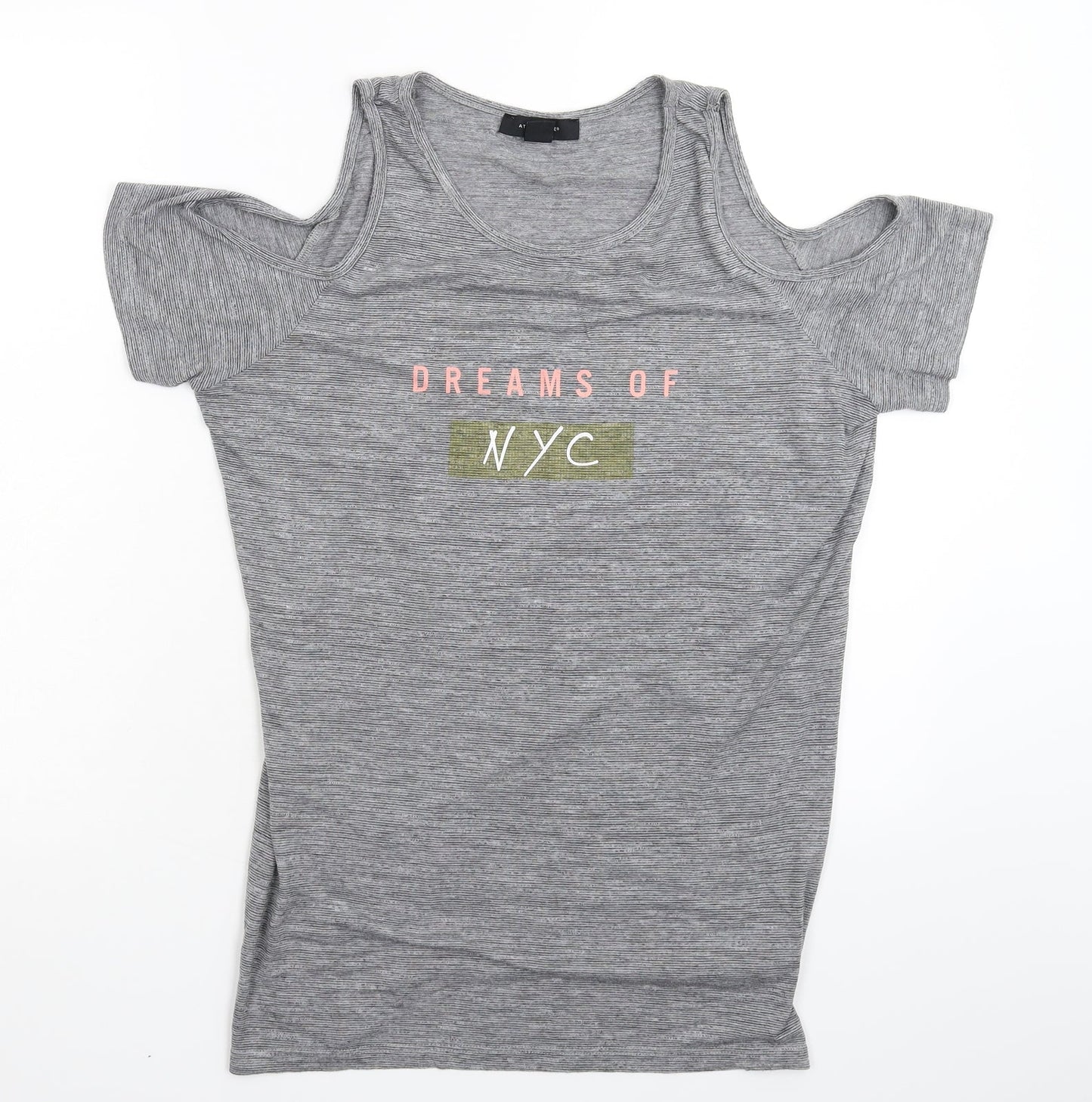 Womens UK Size 12 Atmosphere Grey Basic T-Shirt