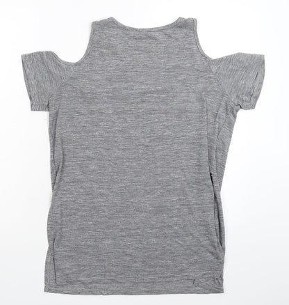 Womens UK Size 12 Atmosphere Grey Basic T-Shirt
