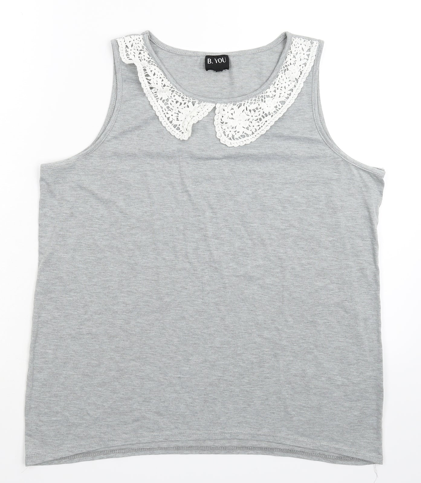 B.You Womens Grey   Tunic Tank Size 14