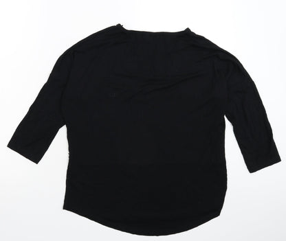 Womens UK Size 8 Select Black Basic T-Shirt