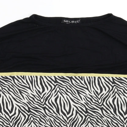 Womens UK Size 8 Select Black Basic T-Shirt