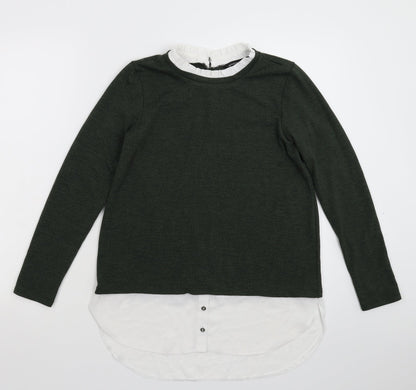 Dorothy Perkins Womens Green  Knit Pullover Jumper Size 8