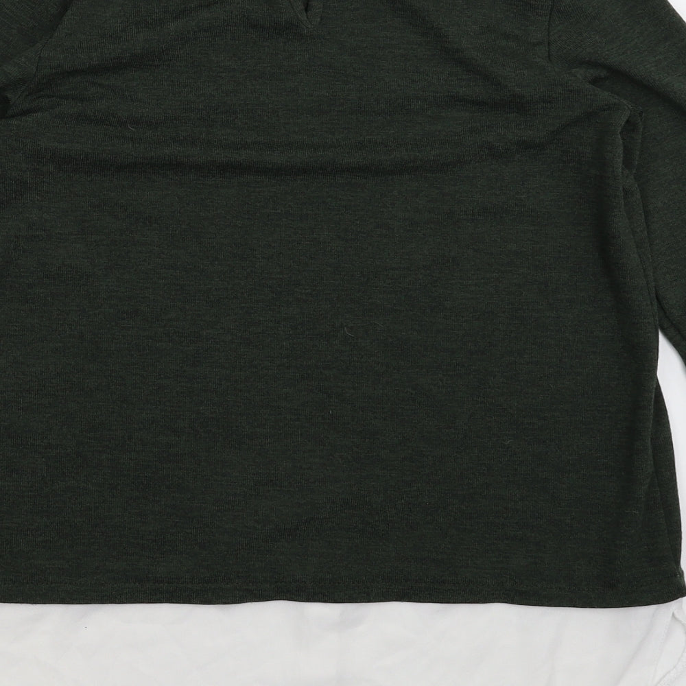 Dorothy Perkins Womens Green  Knit Pullover Jumper Size 8