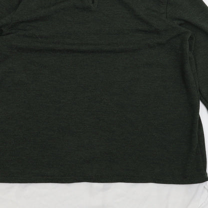 Dorothy Perkins Womens Green  Knit Pullover Jumper Size 8