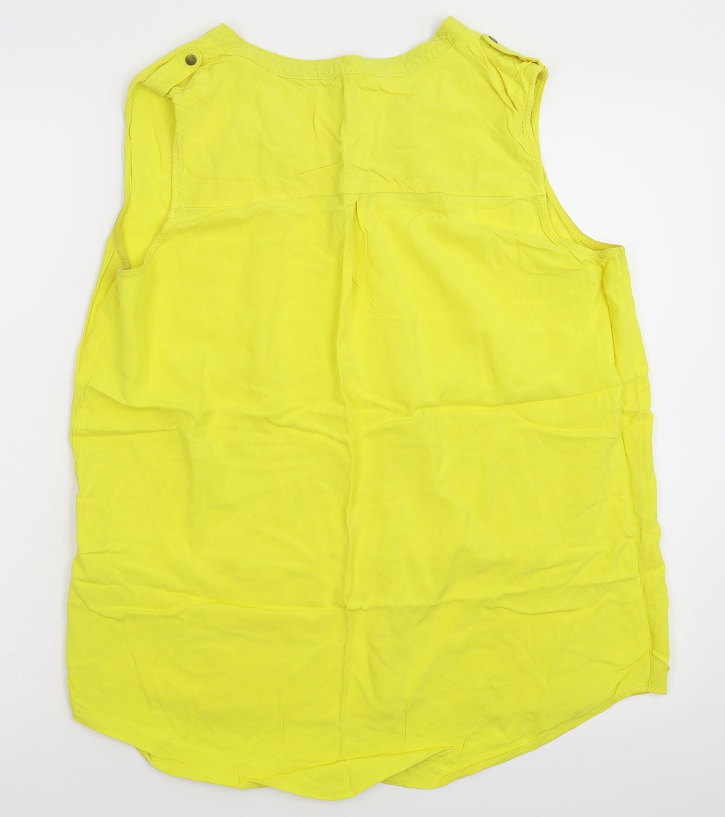 Womens UK Size 14 Peacocks Yellow Basic Tank