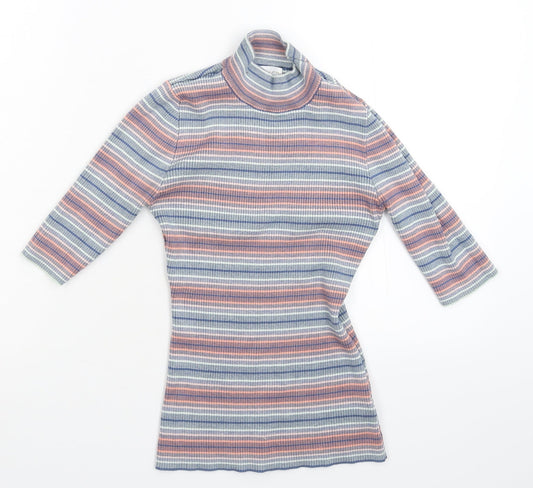 Apricot Womens Multicoloured Striped Knit Pullover Jumper Size 10