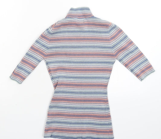 Apricot Womens Multicoloured Striped Knit Pullover Jumper Size 10