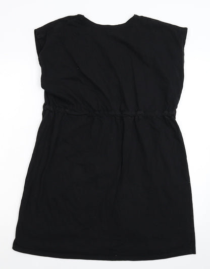 Resort Womens Black Floral  Mini  Size 12