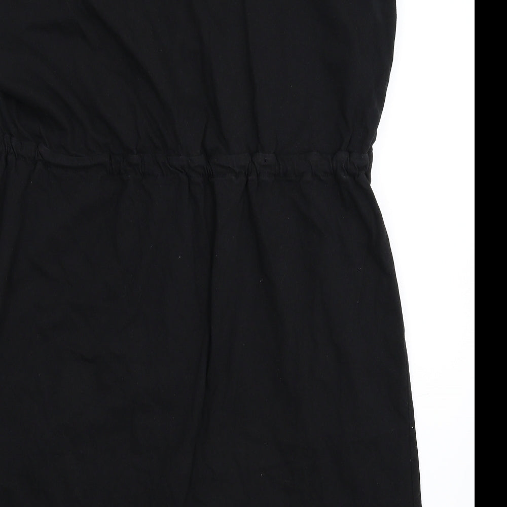Resort Womens Black Floral  Mini  Size 12