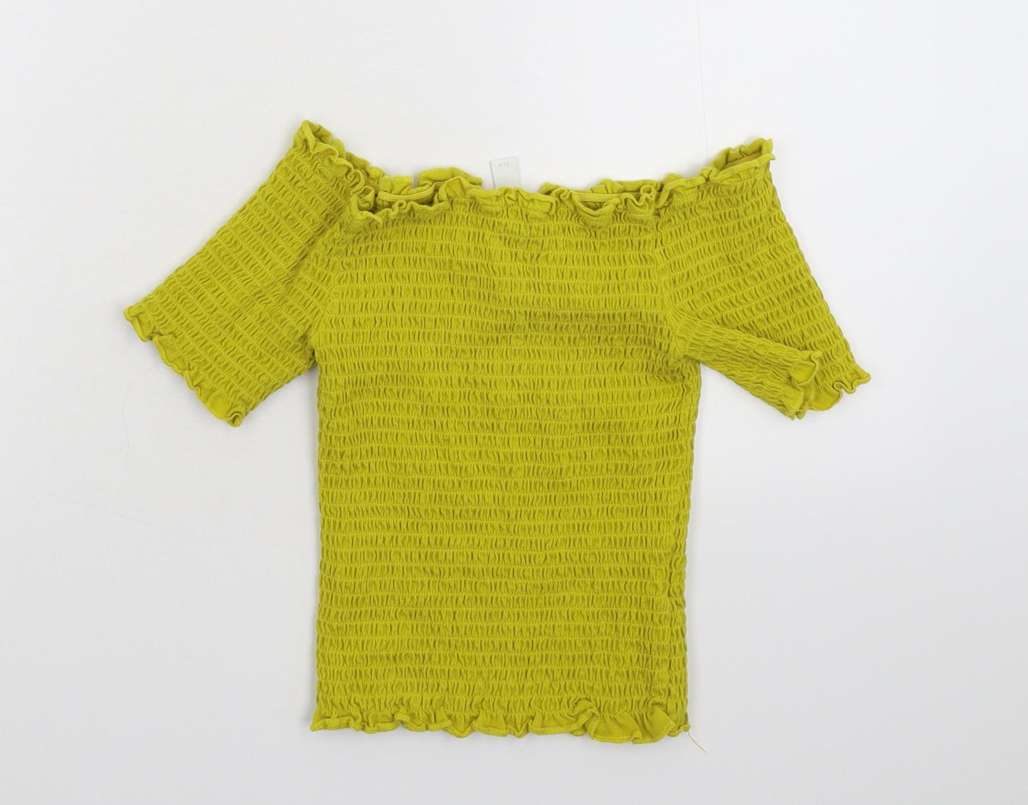 Womens UK Size S H&M Yellow Cropped Tank