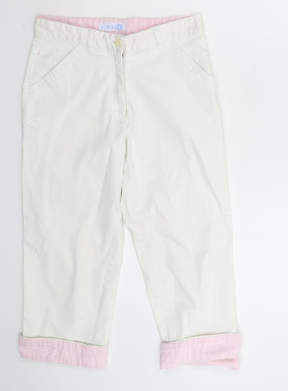 Crew Womens White   Cropped Trousers Size 26 in L20 in
