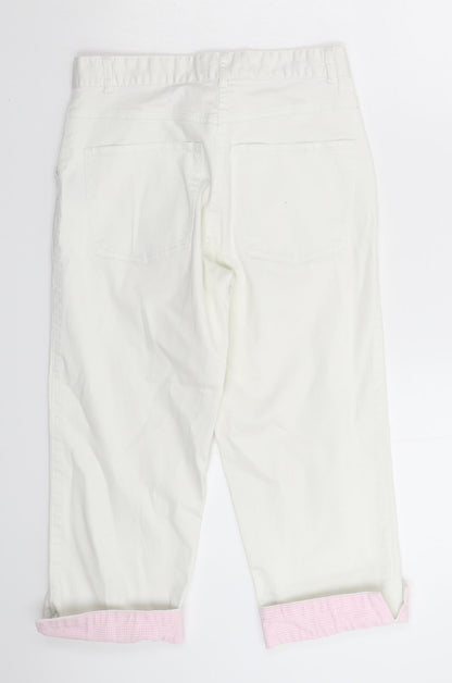 Crew Womens White   Cropped Trousers Size 26 in L20 in